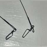 Leader Wire 7 strand | 11 inch with crane swivel & coastlock snap - 6 pieces per pack