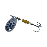 Mepps Aglia Dotted Spinner - Silver Black Dot