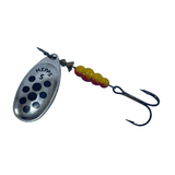 Mepps Aglia Dotted Spinner - Silver Black Dot