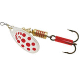 Mepps Aglia Dotted Spinner - Silver Red Dot