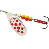 Mepps Aglia Dotted Spinner - Silver Red Dot