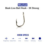 Mustad 94151 Beak Live Bait Hooks