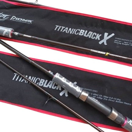 Pioneer Titanic Black X Graphite Fishing Rod