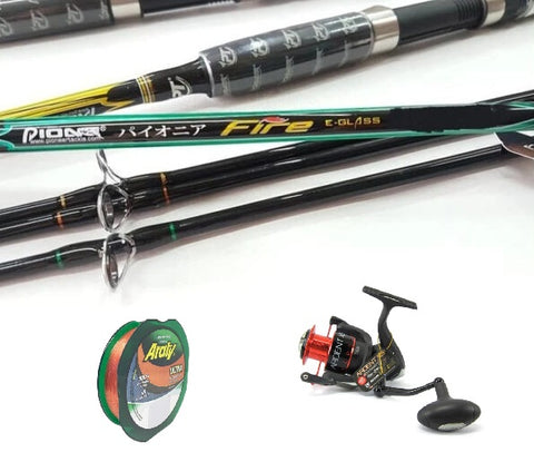 Pioneer Ardent 7000/Fire 9ft Spinning Rod/Reel Combo with Line – Mahigeer Water Sports