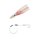 Soft Squid Lure - Glow - Rigged