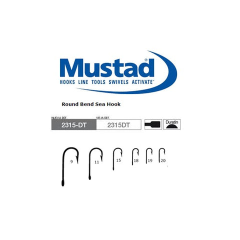 Mustad 2315-DT Round bent Hooks - 100pcs
